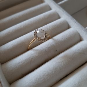 Leah Alexandra Mini Antiquity Moonstone Ring sz 7